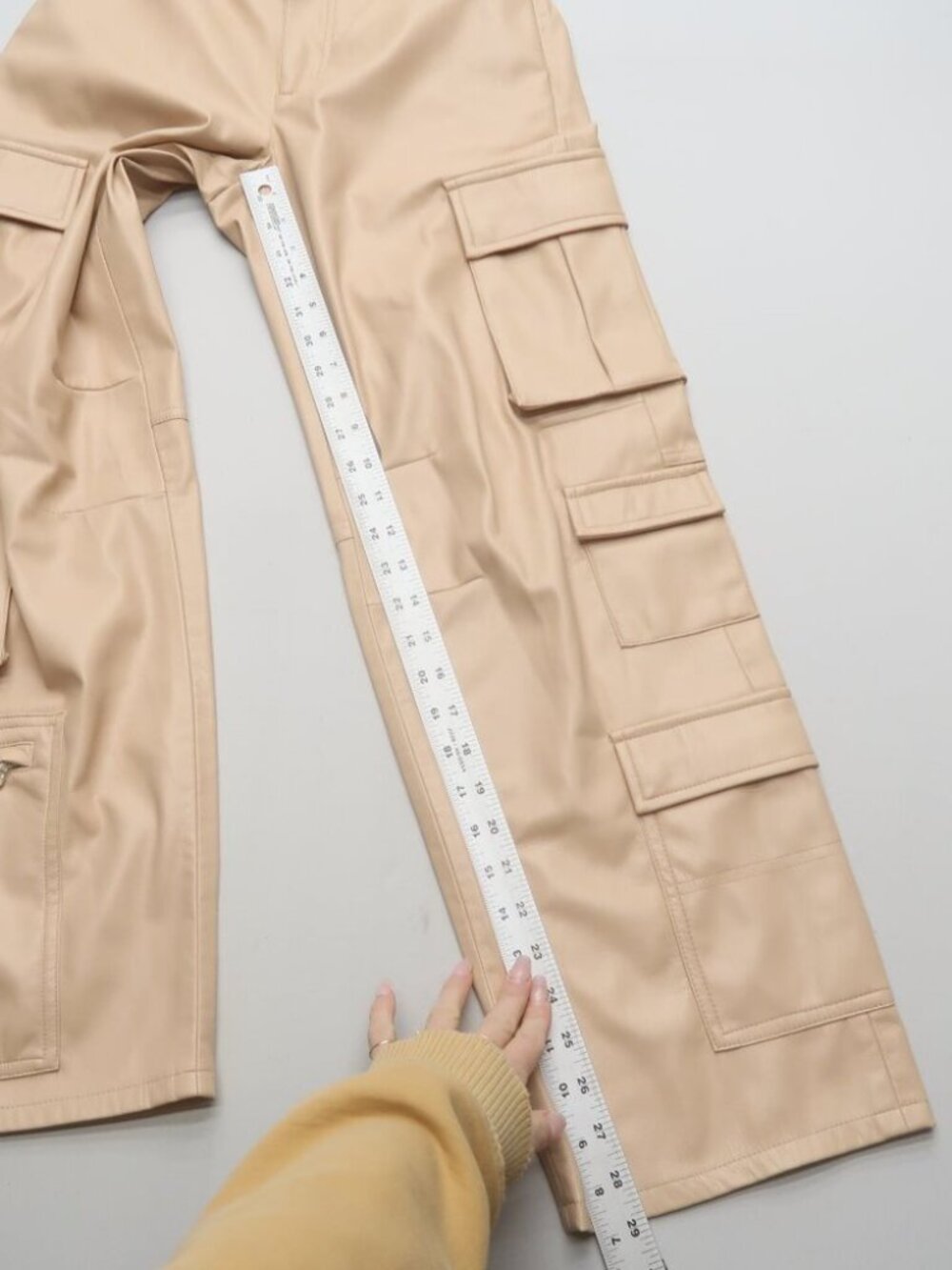 Alice + Olivia Luis Vegan Leather Cargo Pants - Picture 8 of 14